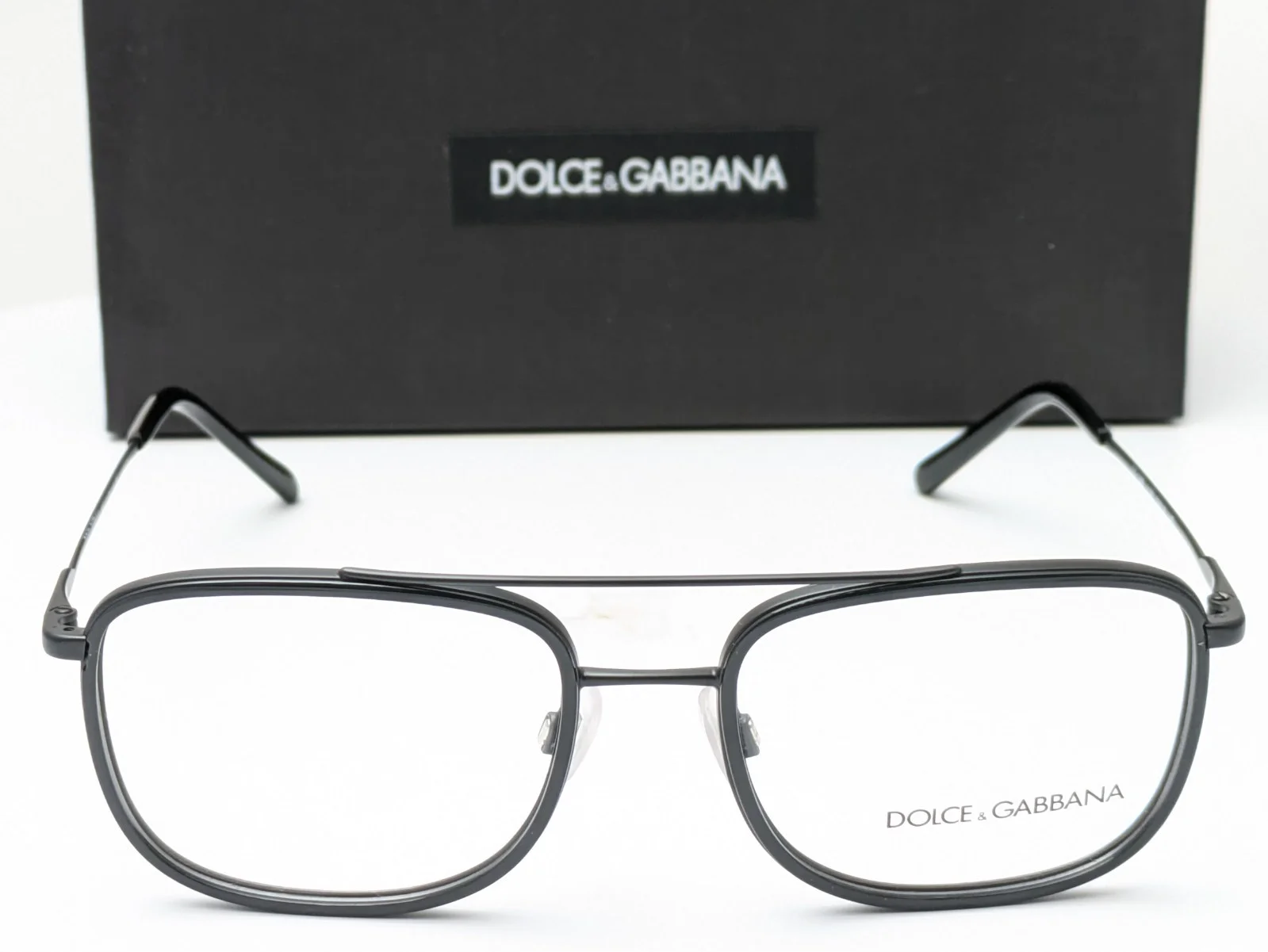 Dolce & Gabbana DG 1288 1106 Aviator Matte Black Men Eyeglasses Frames 53-18-145 3