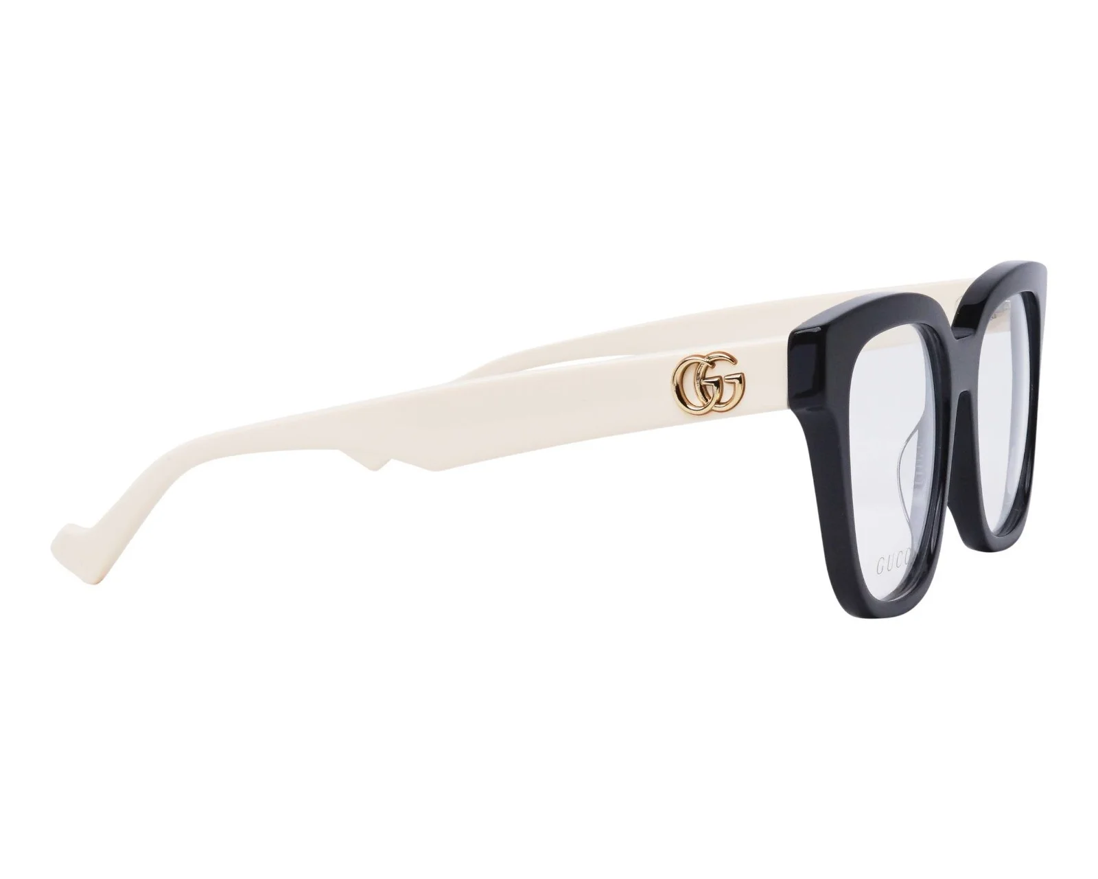 GUCCI GG0958O 005 SHINY BLACK WITH WHITE TEMPLES AUTHENTC EYEGLASSES FRAME 52-18 2