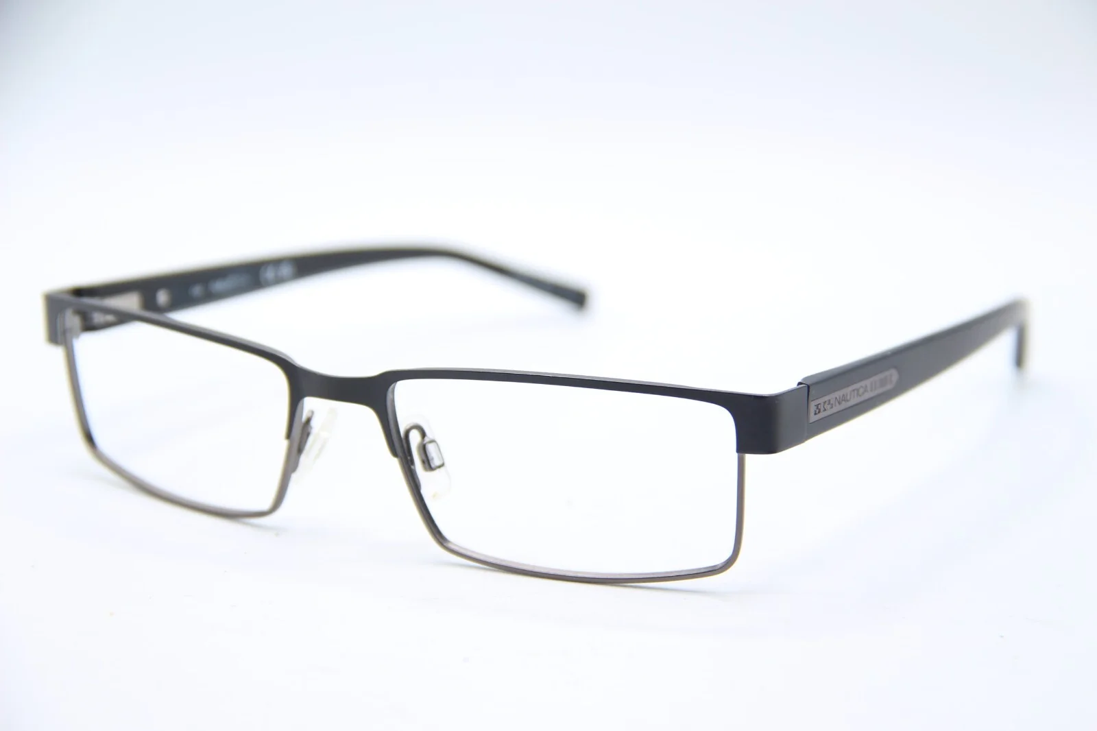 NAUTICA N7338 005 MATTE BLACK GUNMETAL AUTHENTIC DESIGNER FRAME EYEGLASSES 55-17